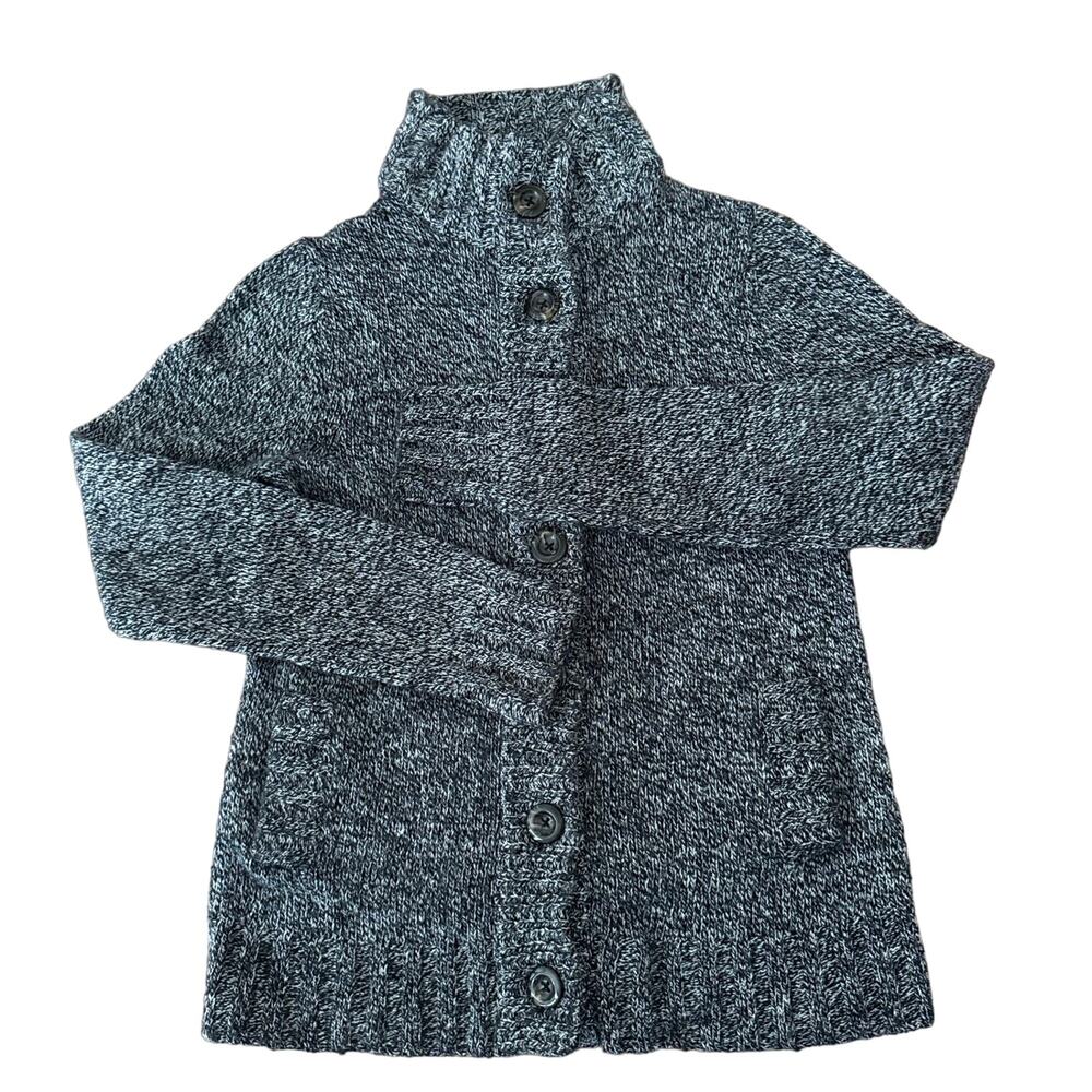 Lilla P Angora Cotton Blend High Neck Button down Cardigan size XS